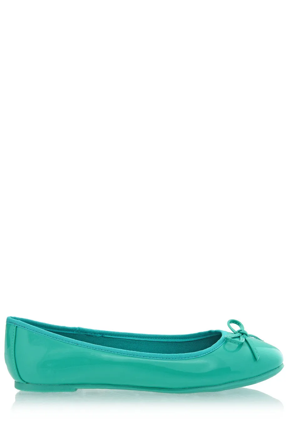 FRANCESCO MILANO ERMA Turquoise Patent Ballerinas