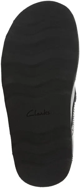 Girls Clarks Crown Pride Black Leather Shoes