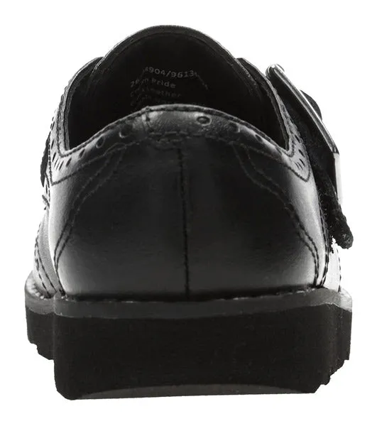 Girls Clarks Crown Pride Black Leather Shoes