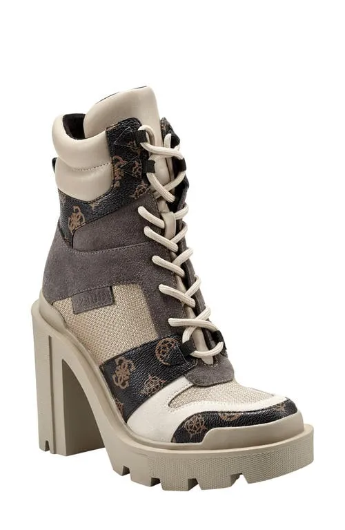 GUESS - Tadbit Logo Lug Sole Fashion Lace-up Booties