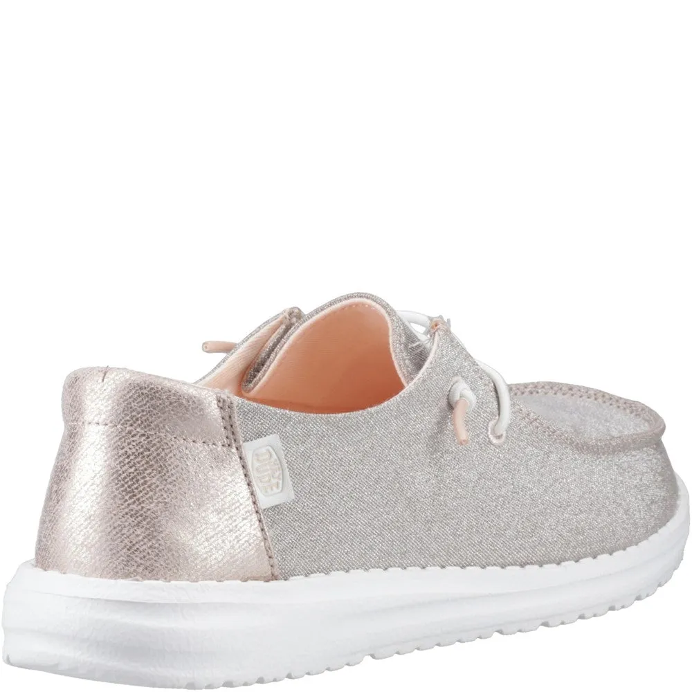 HEYDUDE Wendy Metallic Sparkle Shoe