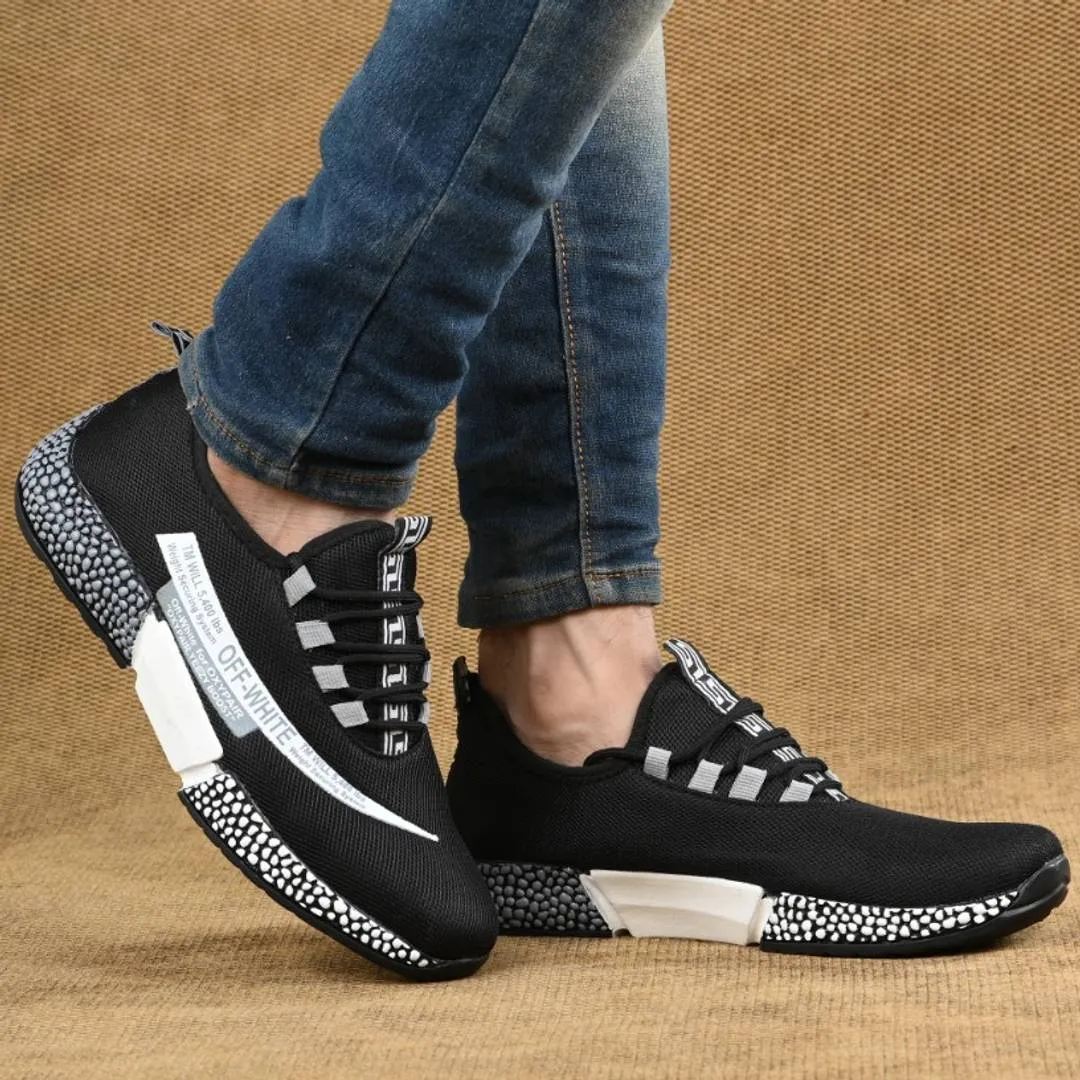 High Fashion Dot Black Sports Sneaker For Men / Boys