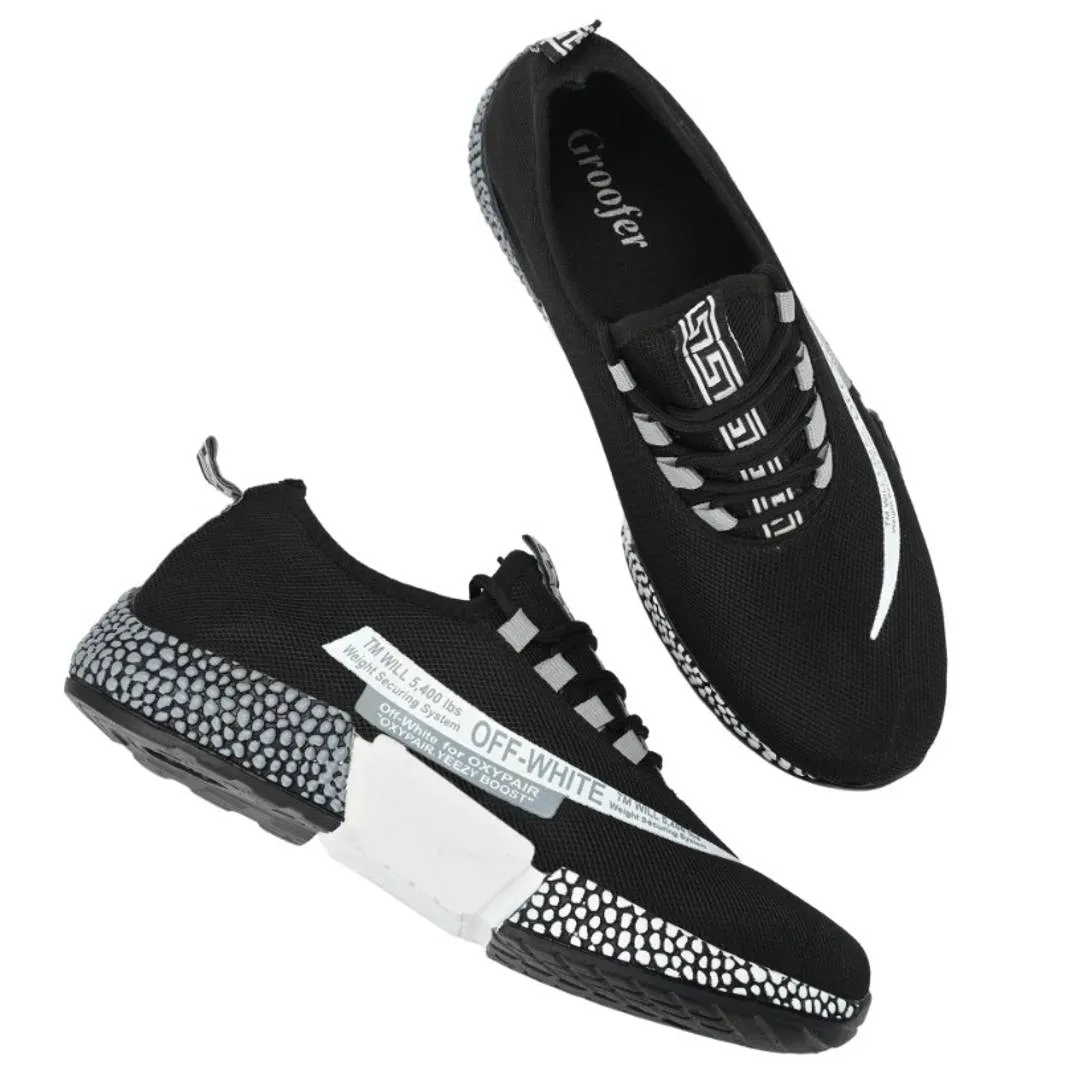 High Fashion Dot Black Sports Sneaker For Men / Boys