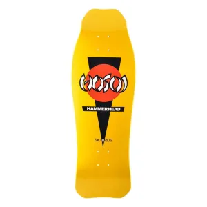 Hosoi 10.25" x 31" Hammerhead Double Kick Yellow Skateboard Deck