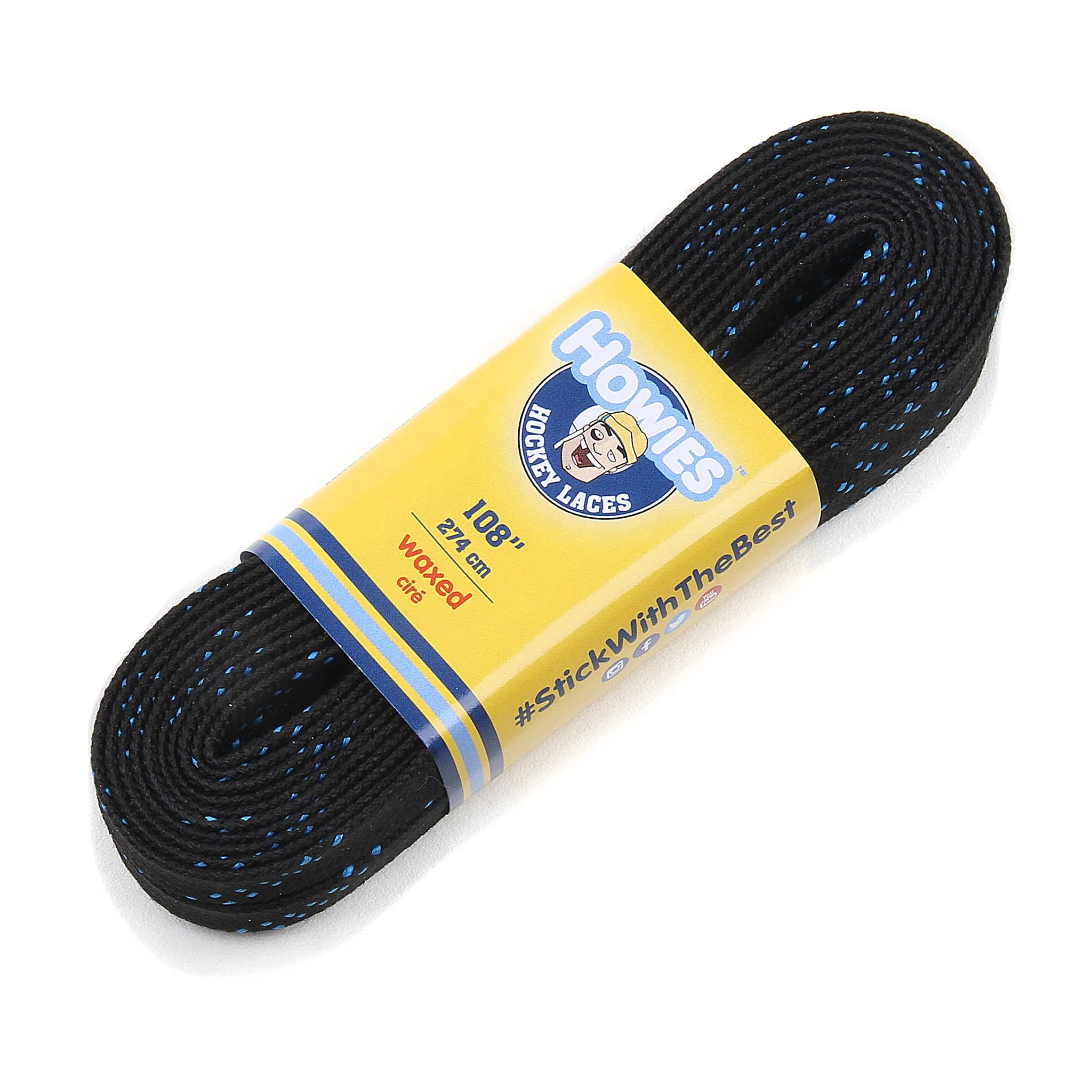 Howies Black Waxed Hockey Skate Laces