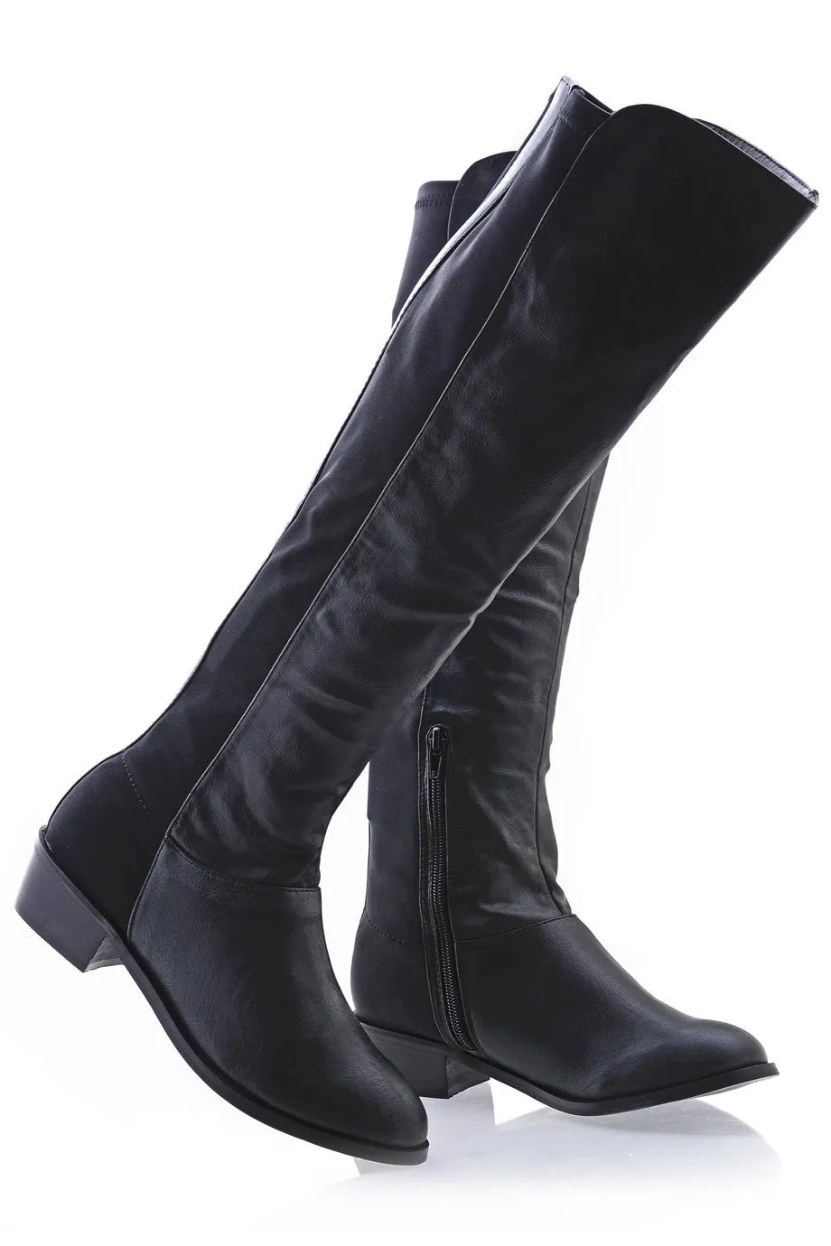 IZIDORA Black Leather Boots