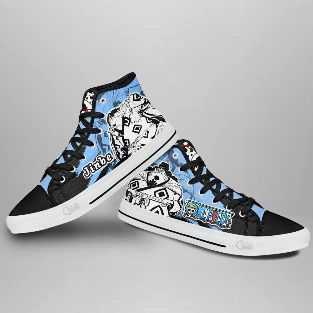 Jinbe High Top Shoes OP Custom Anime Sneakers Mix Manga