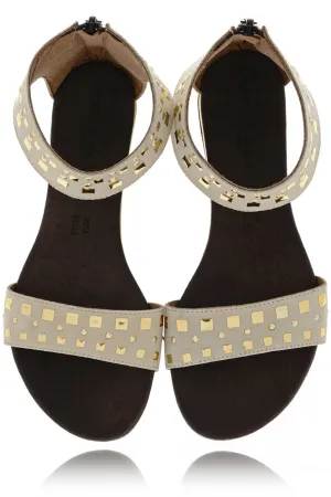 JOHNETTE Grey Beige Sandals