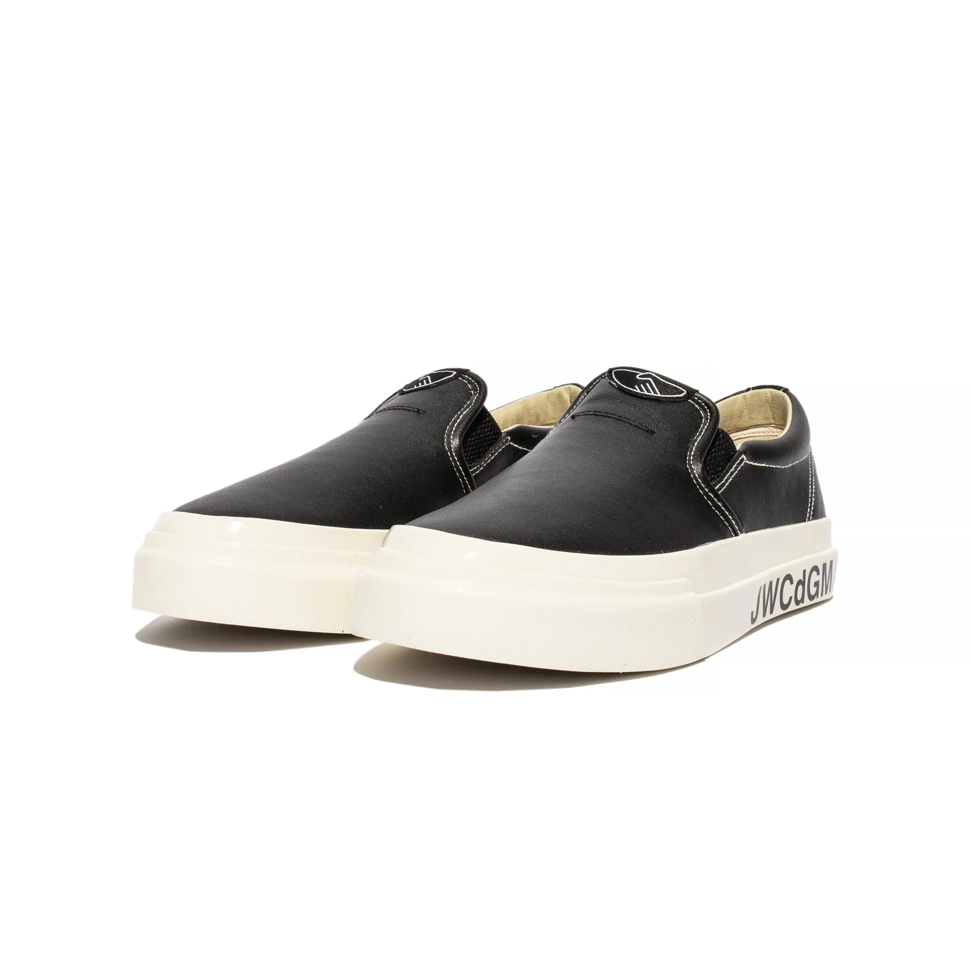 Junya Watanabe MAN X Stepney Workers Club Leather Slip On Shoes Black