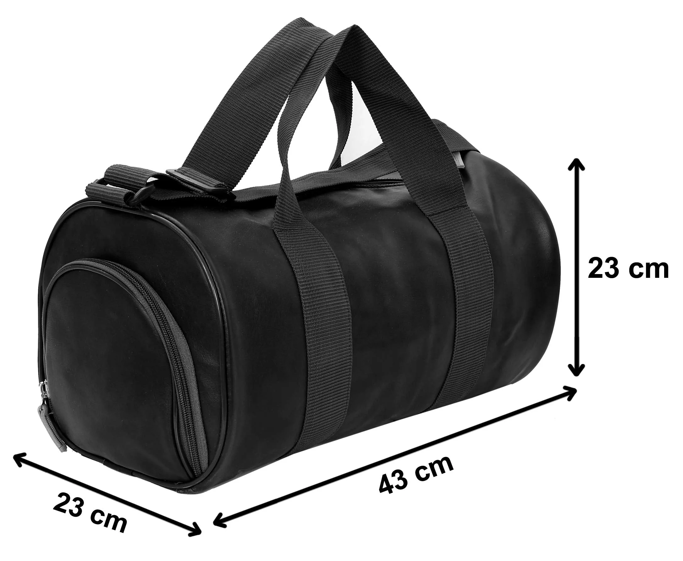 Kuber Industries Soft Duffle Gym Bag with Shoes Compartment (Black)