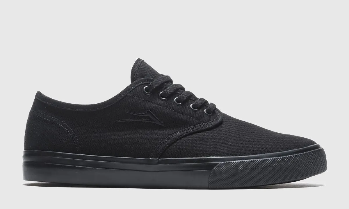 Lakai Oxford Skate Shoes Black/Black Canvas