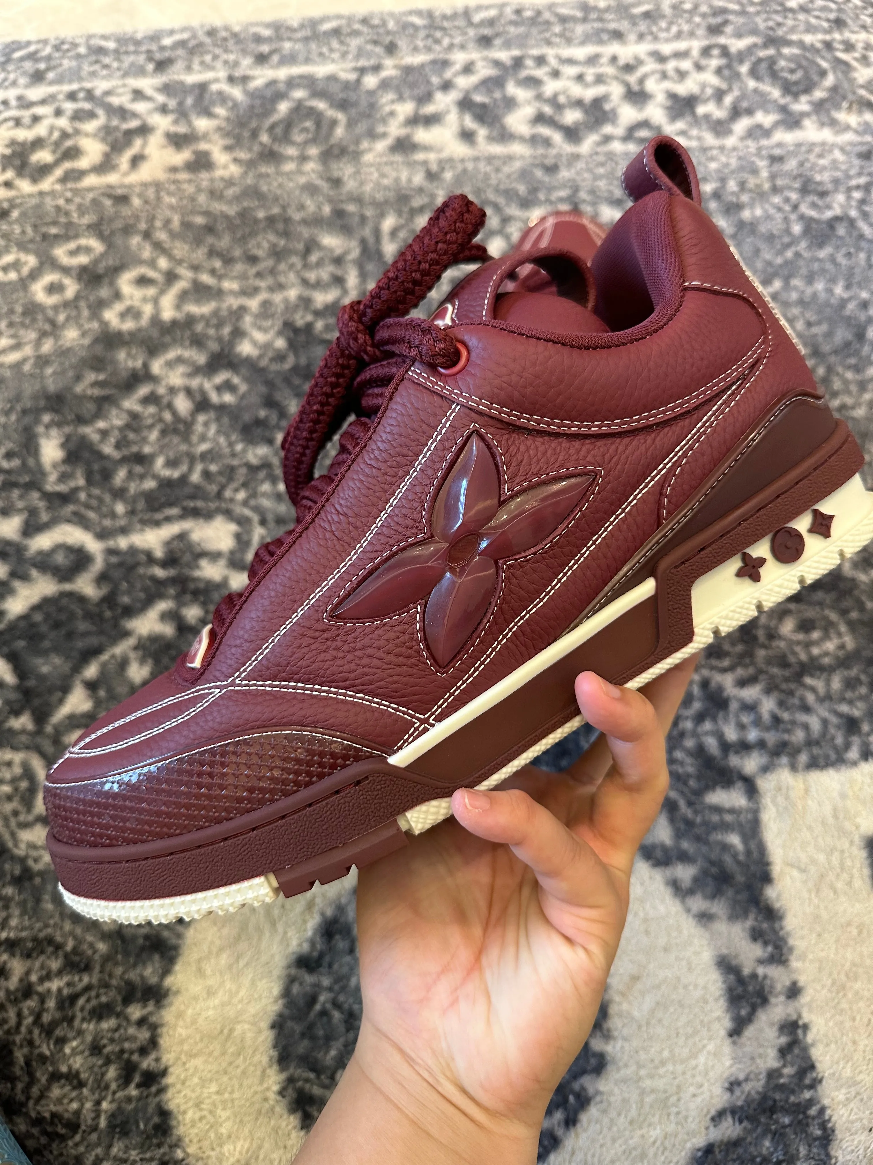 Louis Vuitton LV Trainer Burgundy Skate Sneaker