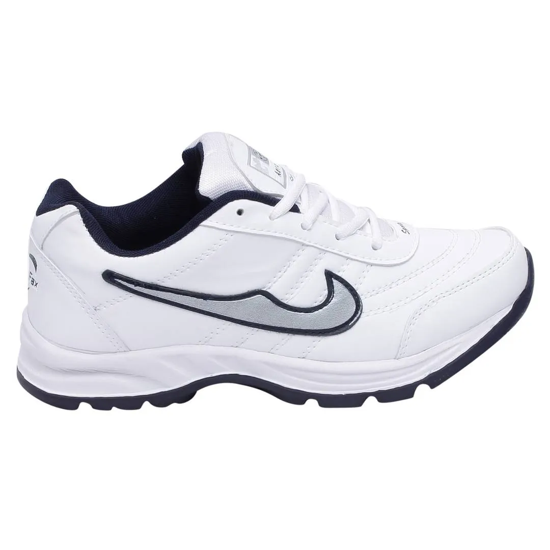 Men Sport Synthetic White Running Shoes