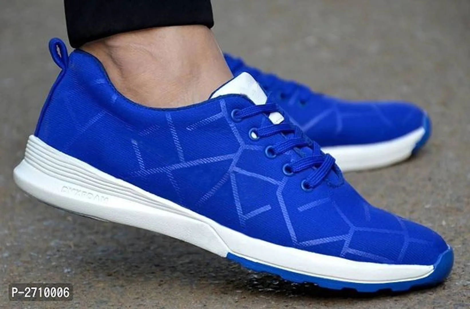 Men's Blue Self Design Sports Jogging Shoes