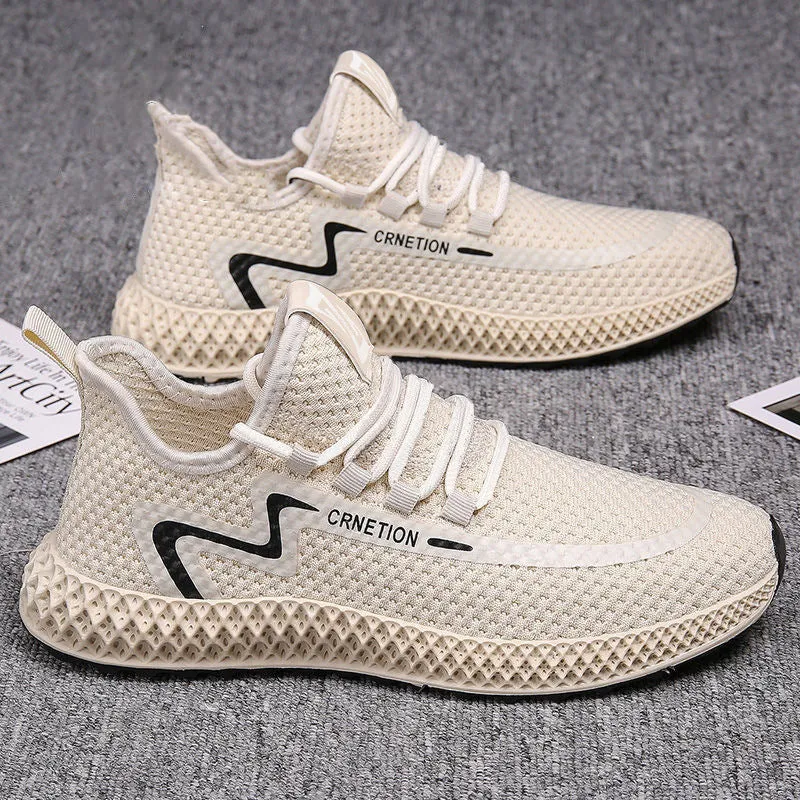 Men's shoes 2021 summer new sports shoes fashion soft bottom breathable casual shoes flying weave men's casual sports shoes