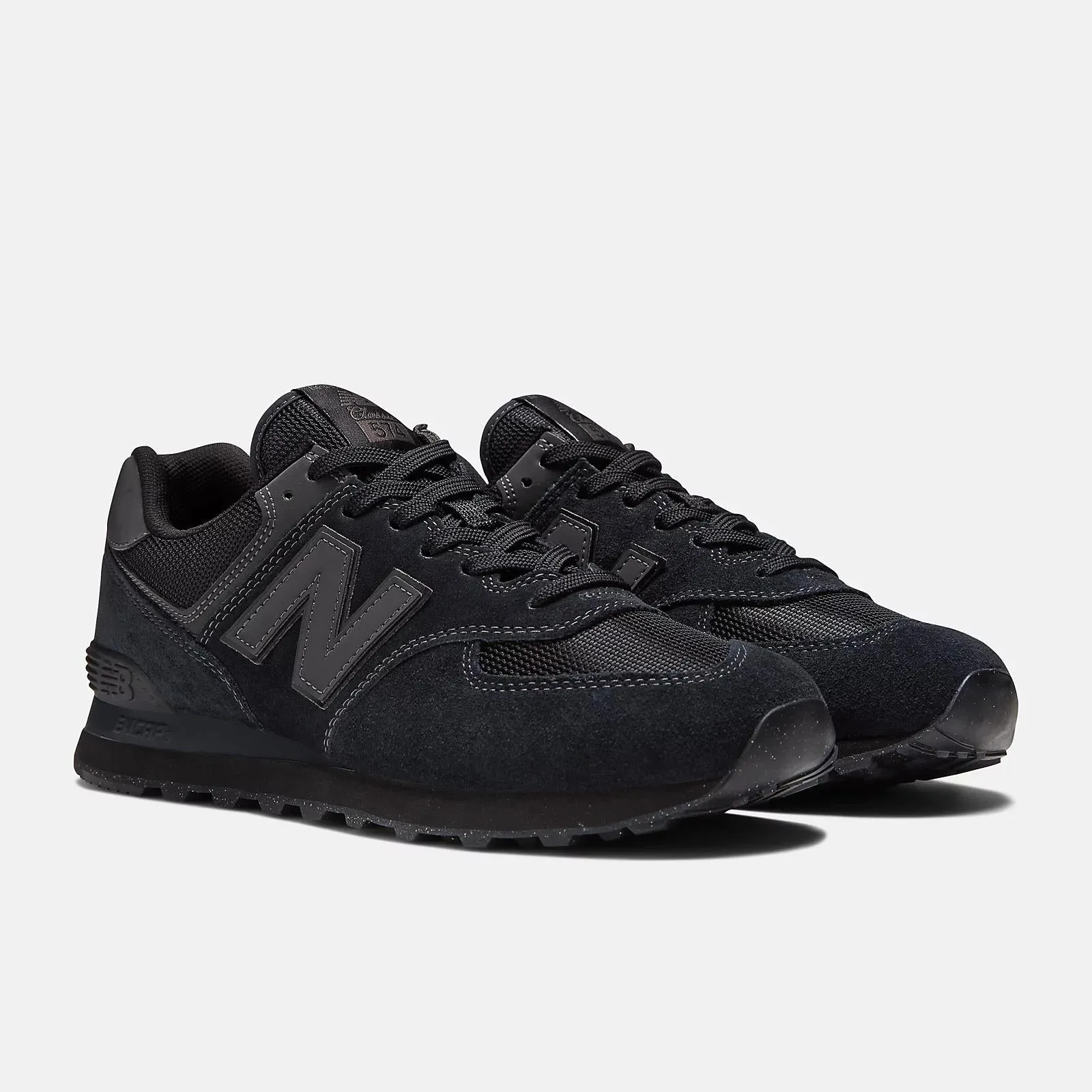 Men's Wide Fit New Balance ML574EVE Running Trainers - Exclusive - Black