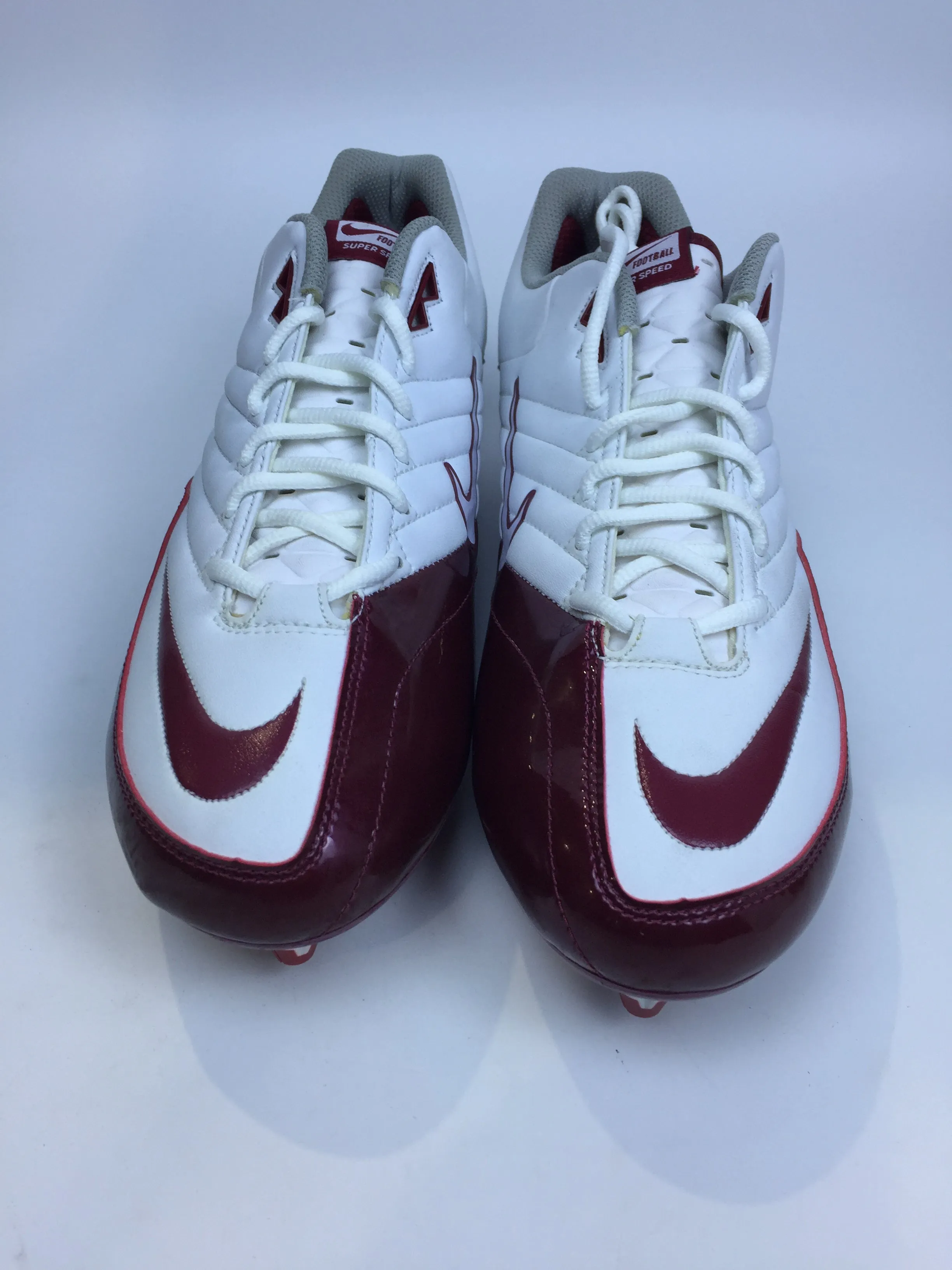 Nike Men Super Speed D 396238 192 White Medium Maroon Size 14 Pair of Shoes