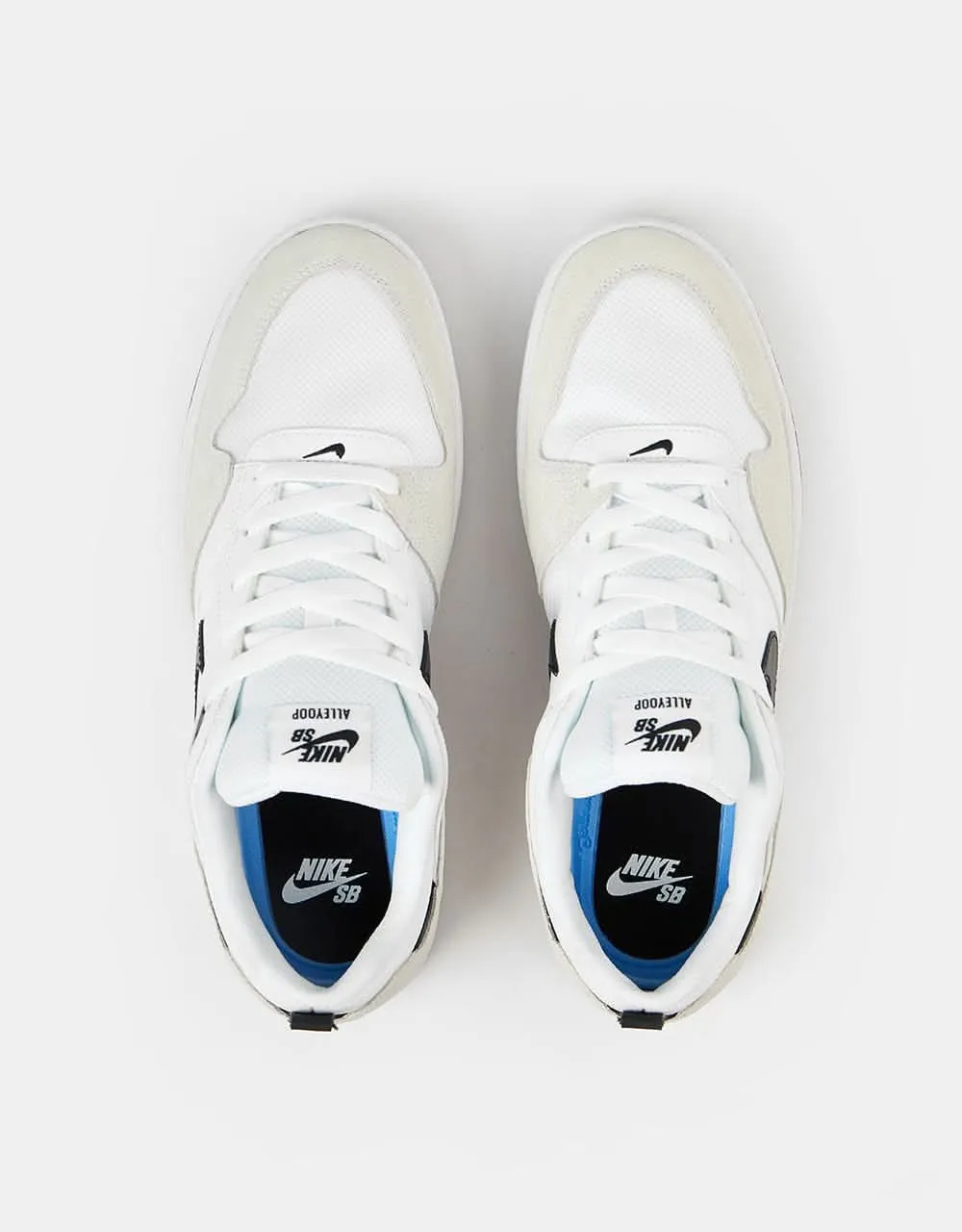 Nike SB Alleyoop Skate Shoes - White/Black-White