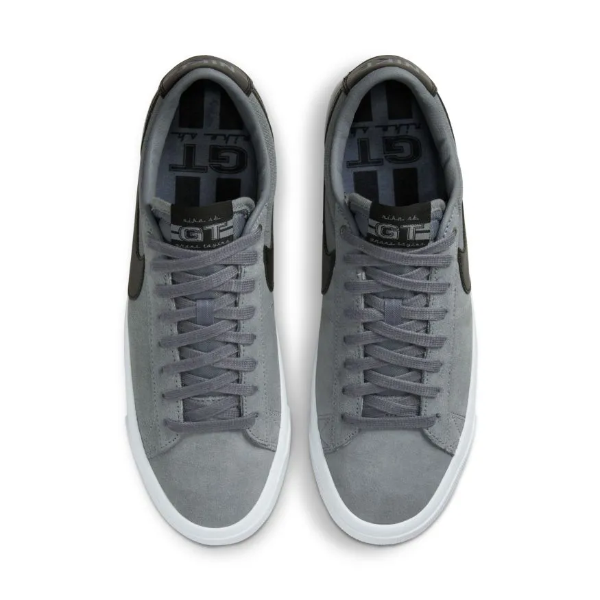 Nike SB Blazer Low Pro GT Premium Skateboard Shoe - Cool Grey/Black-Cool Grey-White