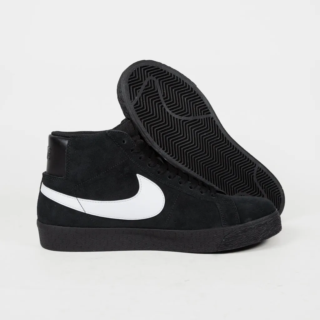 Nike SB - Blazer Mid Shoes - Black / White - Black - Black