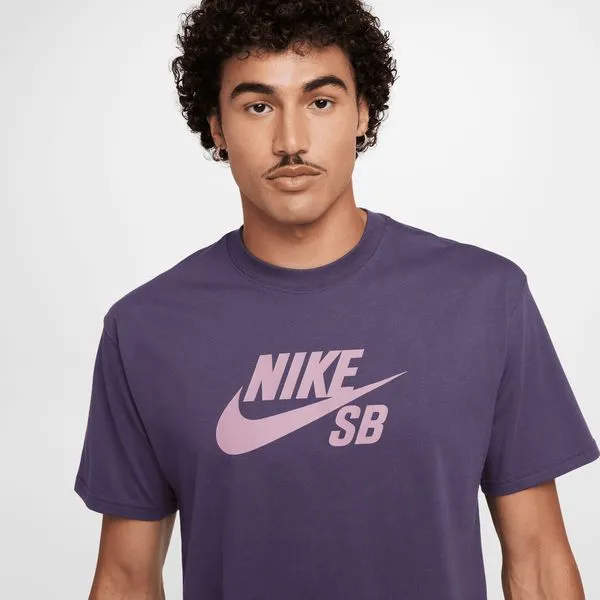 Nike SB Logo Skate Tee Purple Dark Raisin