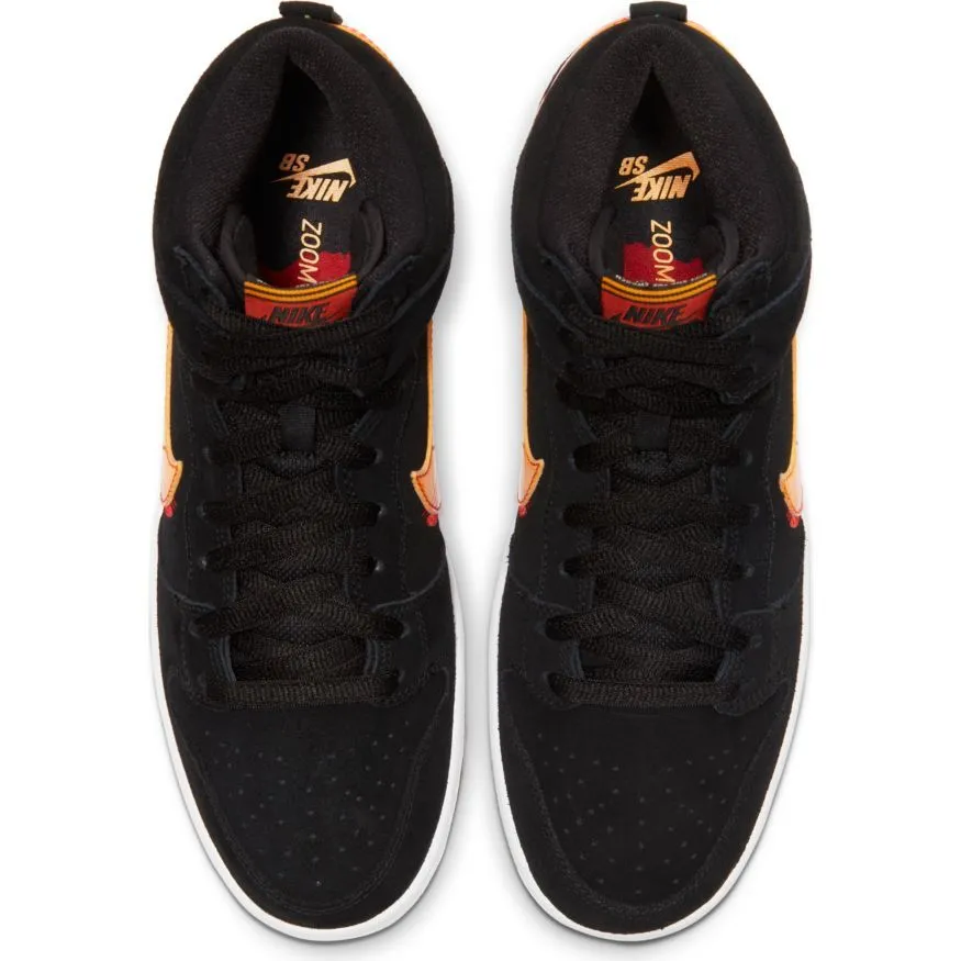 Nike SB Truck It Dunk High Pro Skate Shoe - Black/University Gold - Team Orange