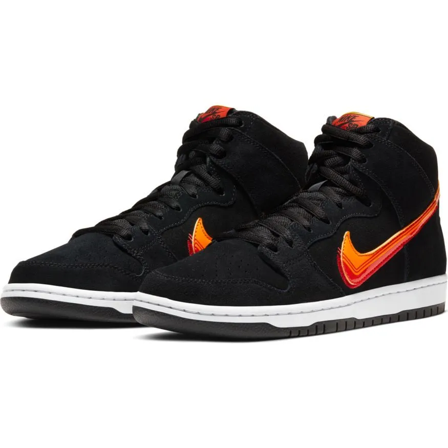 Nike SB Truck It Dunk High Pro Skate Shoe - Black/University Gold - Team Orange