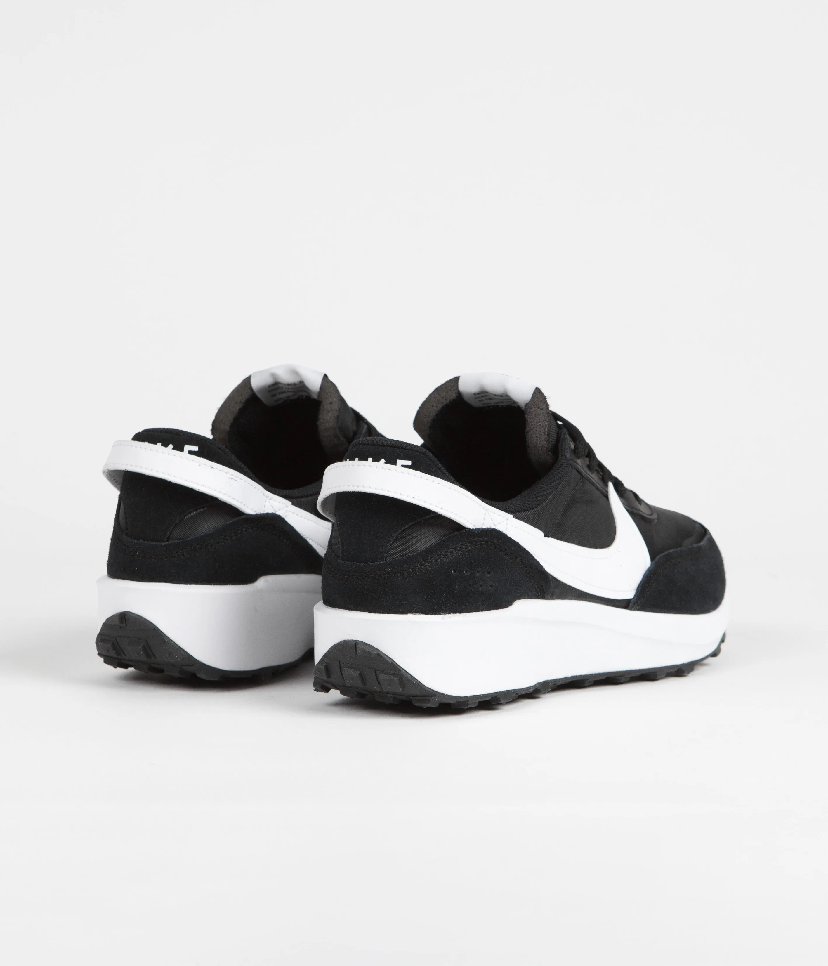 Nike Waffle Debut Shoes - Black / White - Orange - Clear