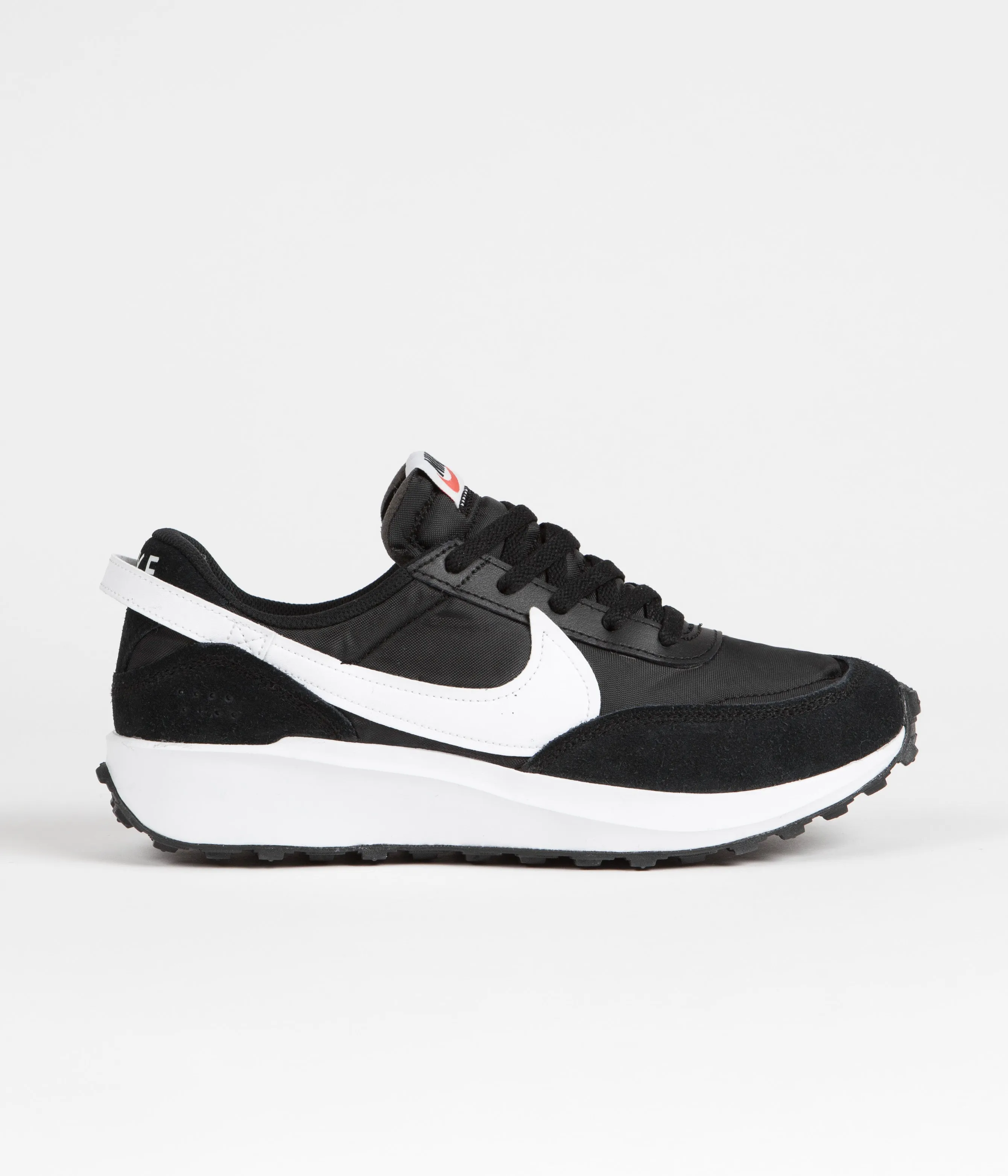 Nike Waffle Debut Shoes - Black / White - Orange - Clear