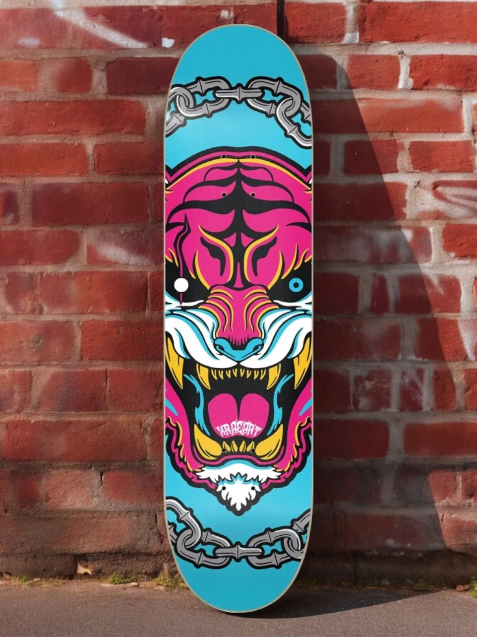 NO MASTERS Pink 8.25-inch Skate Deck