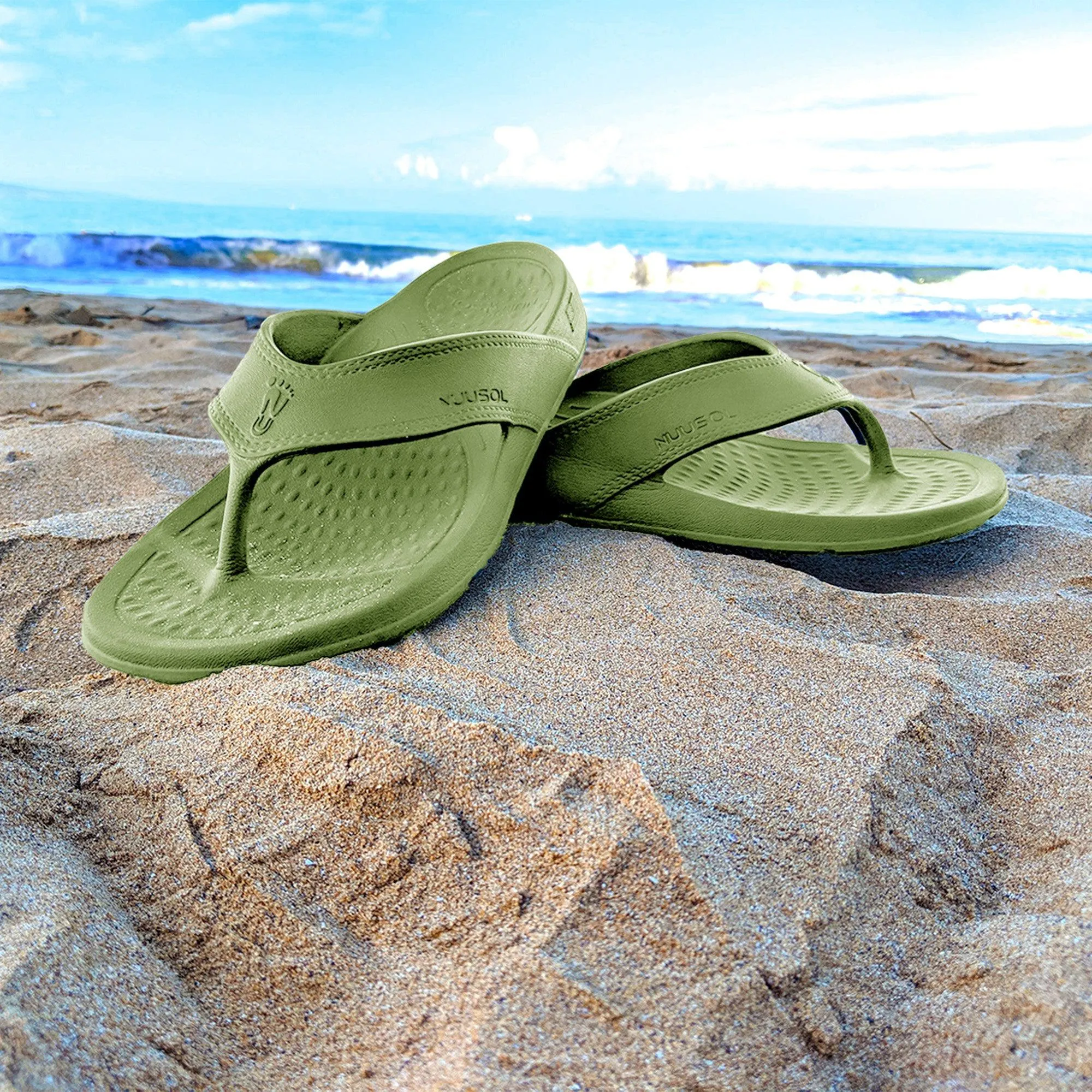 NUUSOL MEN'S CASCADE FLIP FLOP - GREEN