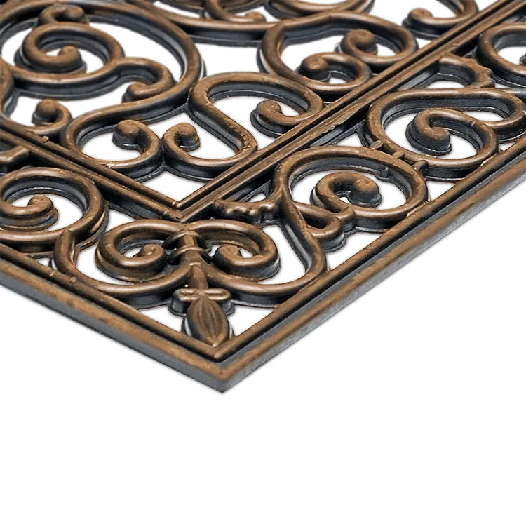 OnlyMat Copper Finish Rubber Iron Grill Indoor / Outdoor Floor Mat