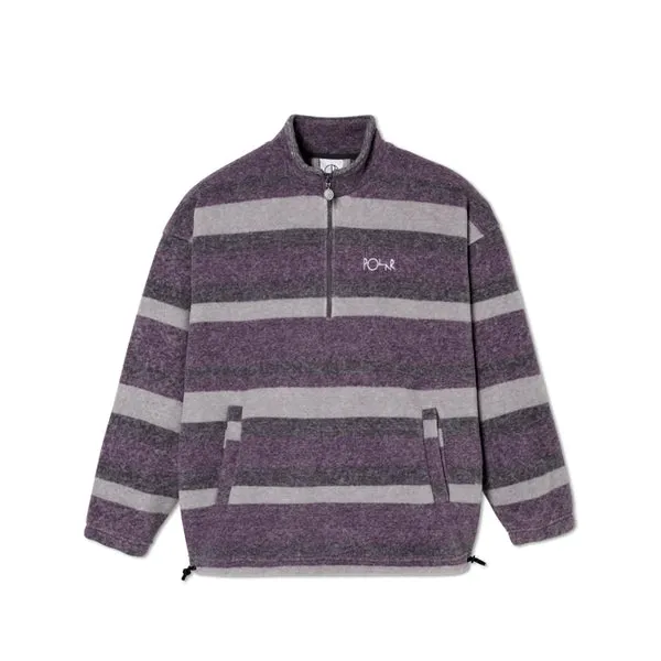 Polar Skate Stripe Fleece Pullover - Light Purple