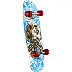 POWELL PERALTA COMPLETE - MINI SKULL & SWORD BLUE (8")