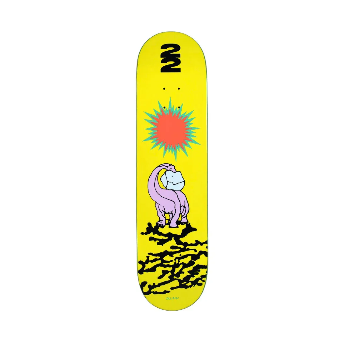 Quasi Dino Skateboard Deck - 8.0" Yellow