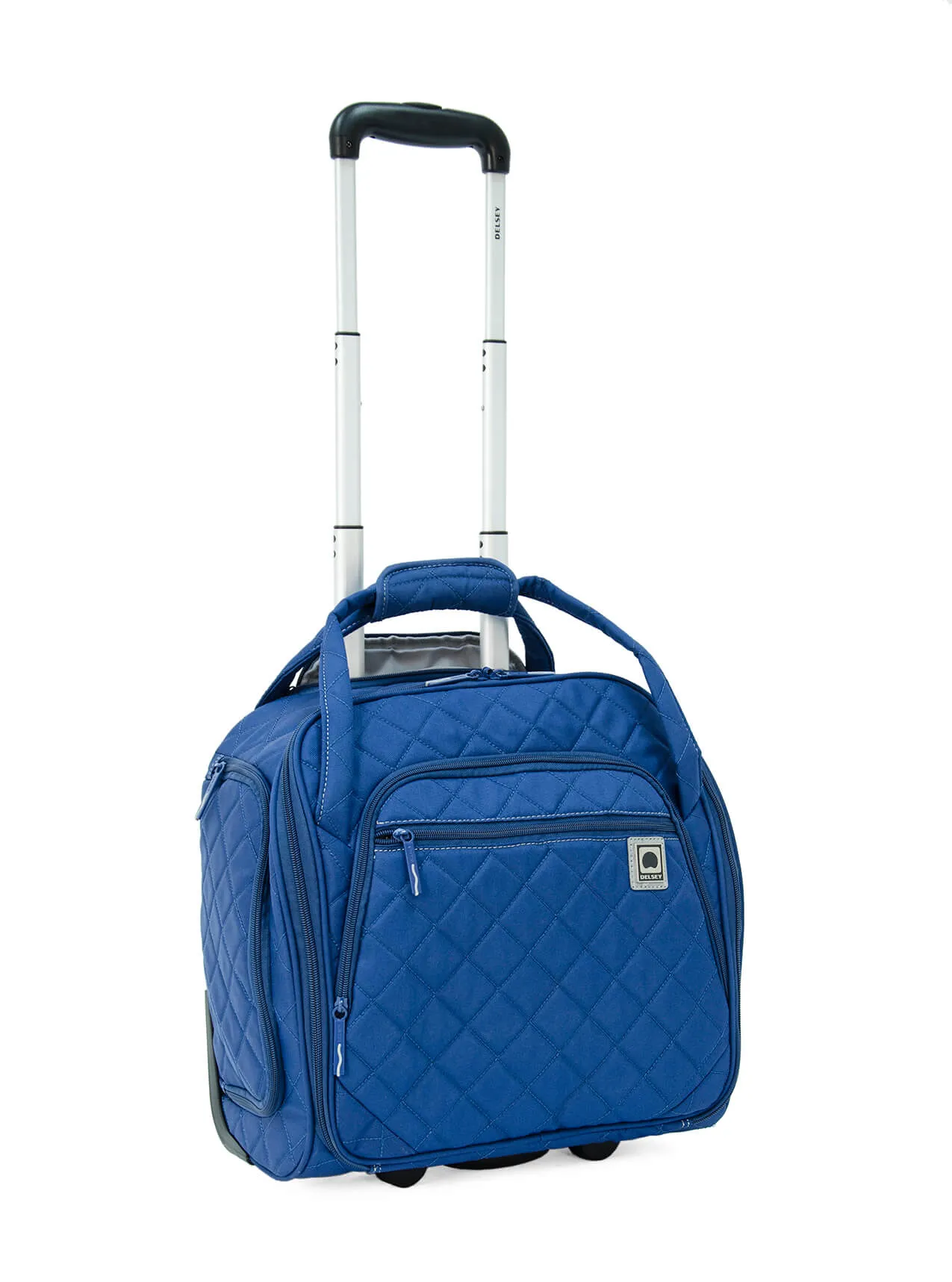 Quilted Rolling Underseater Tote 15"  - 2 Wheels