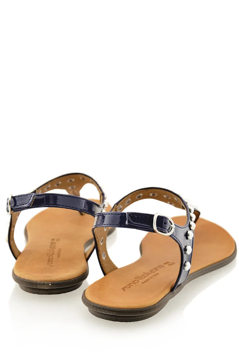 REBEKAH Blue Studded Sandals