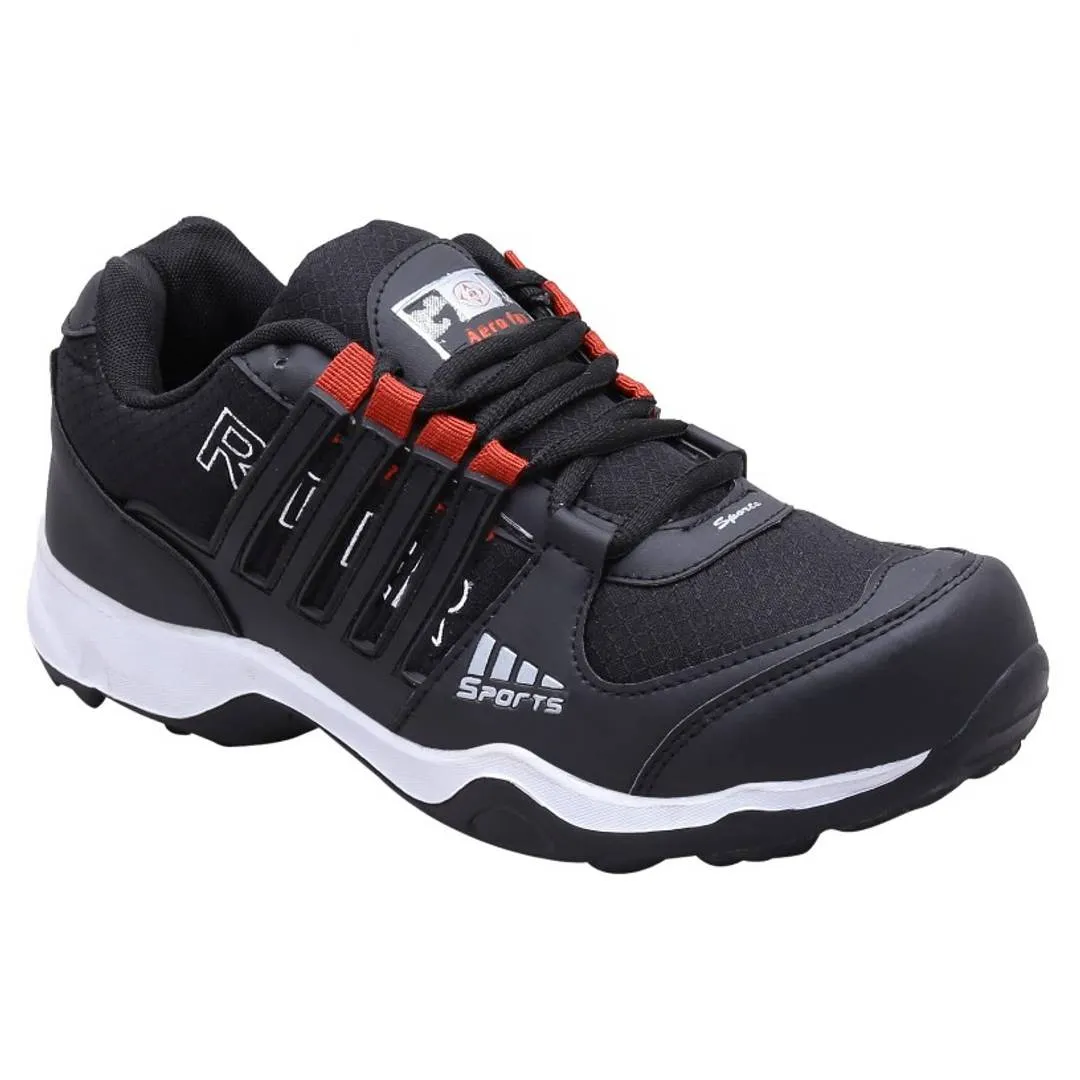 Ridder Black Self Design EVA Sports shoes