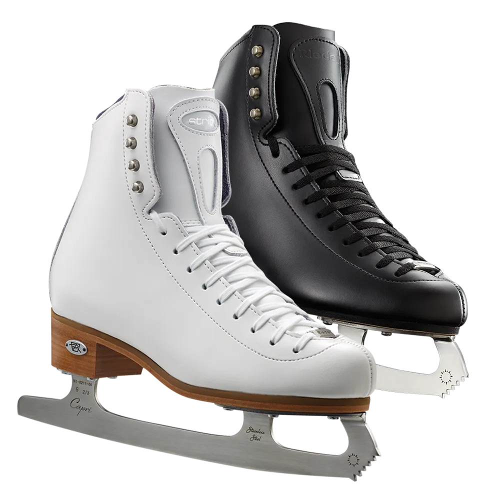 Riedell 23 Stride, Figure Skates Sets, White or Black, Youth Size