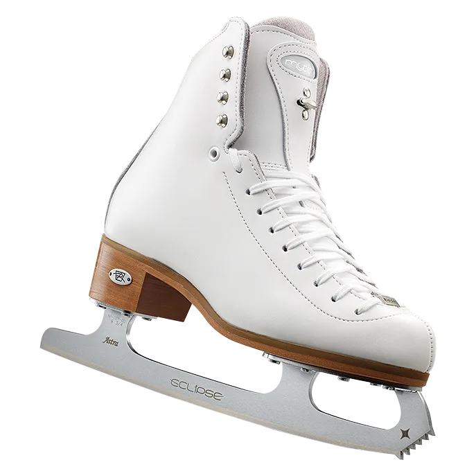 Riedell 255 Motion Figure Skates Black with Cosmo Blades 70 Support Level (Firm) Single, Double Jumps, Adv, Instructional