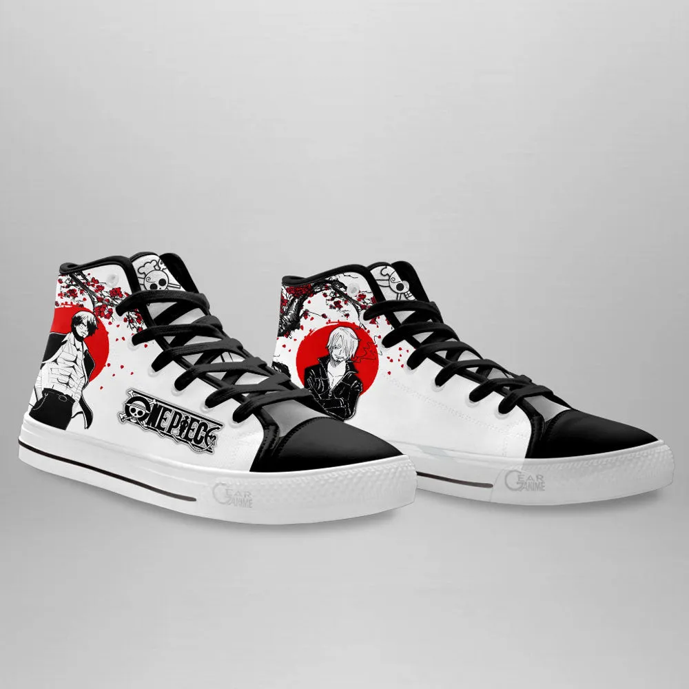 Sanji High Top Shoes Custom Anime OP Sneakers Japan Style