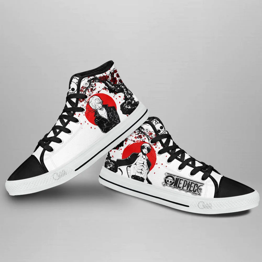 Sanji High Top Shoes Custom Anime OP Sneakers Japan Style