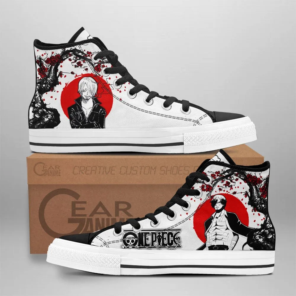 Sanji High Top Shoes Custom Anime OP Sneakers Japan Style