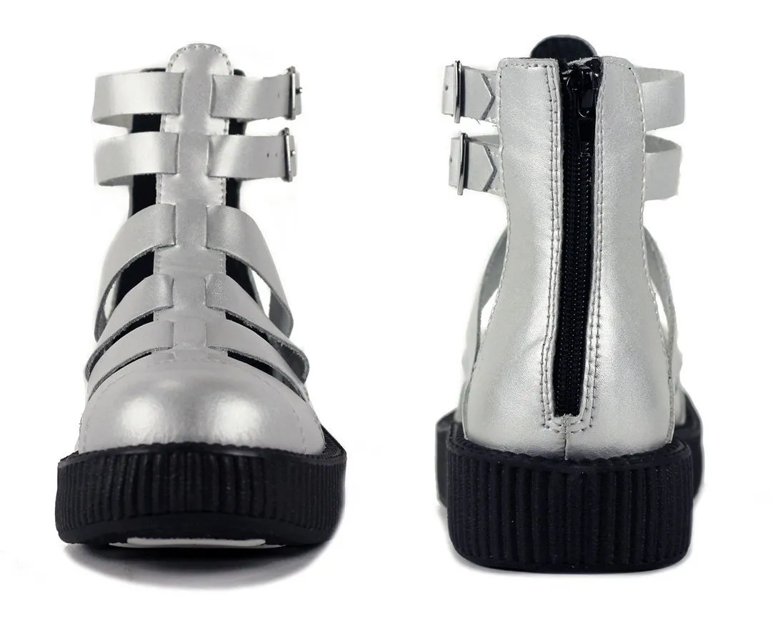 Silver Gladiator Creeper Shoes