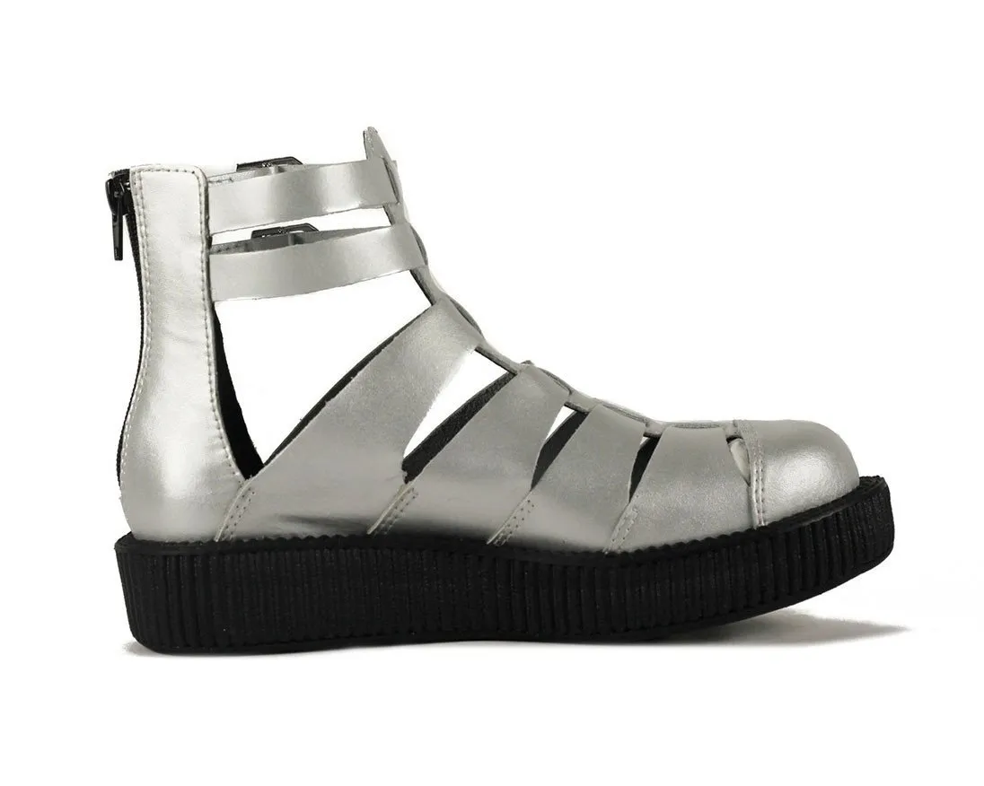 Silver Gladiator Creeper Shoes