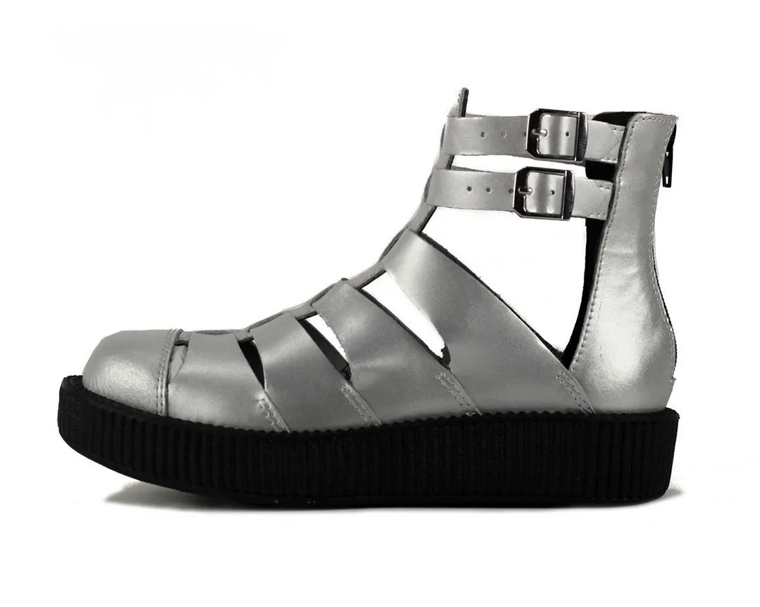 Silver Gladiator Creeper Shoes