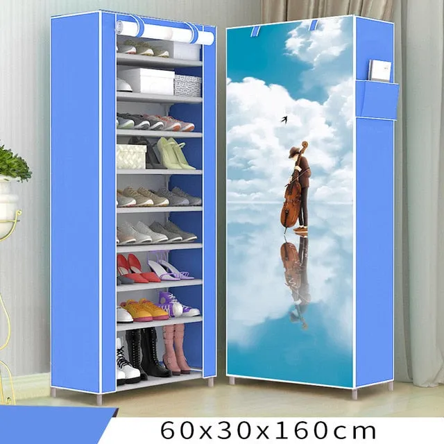 Simple Combination Shoe Cabinet Nonwoven Fabric Storage Shoes Rack Folding Dust-proof Shoe Closet Home Dorm Organizer for Shoes