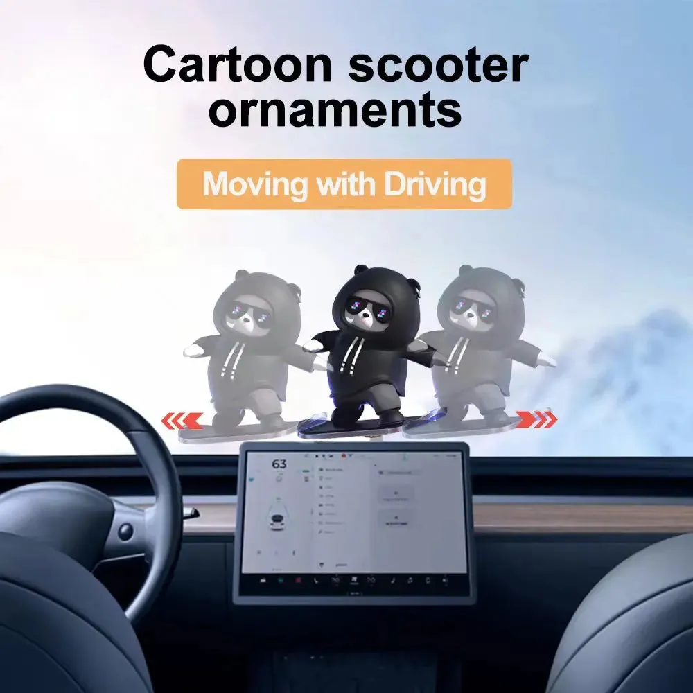 Skate Lover Bear Car Decor