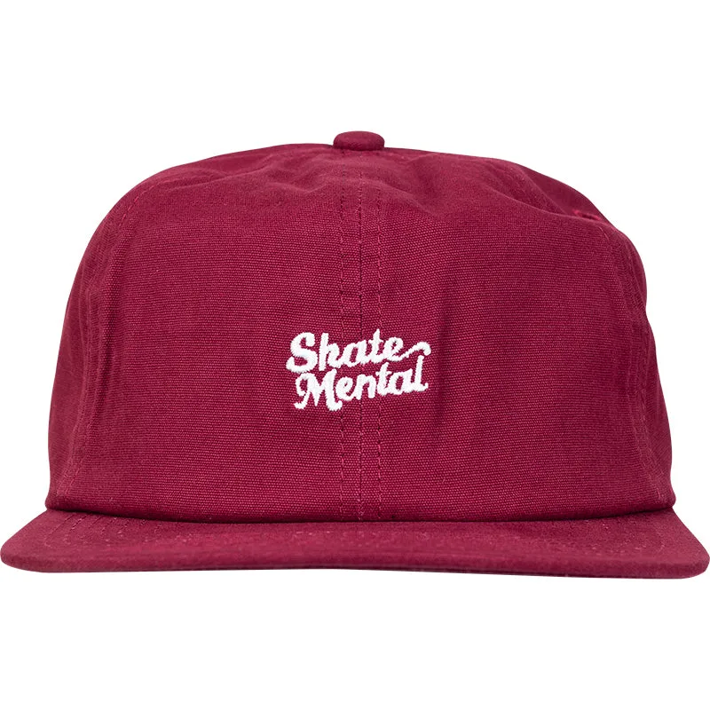 SKATE MENTAL SNAPBACK SCRIPT BURGUNDY