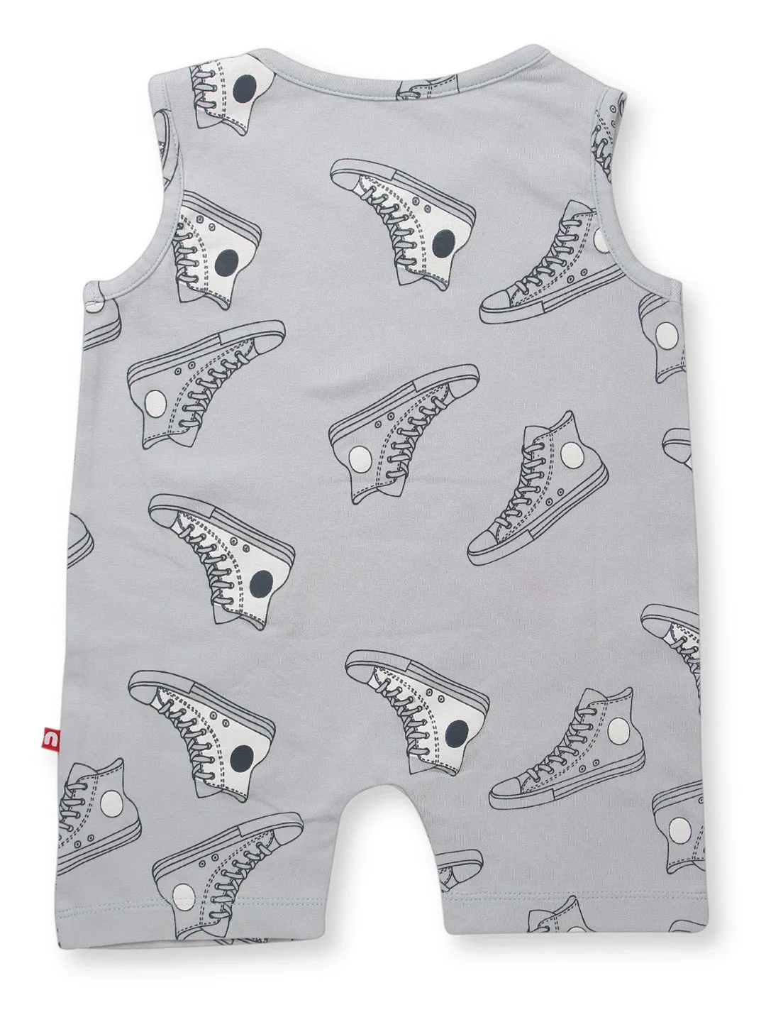 Sleeveless Shoes Print Romper For Baby Boy